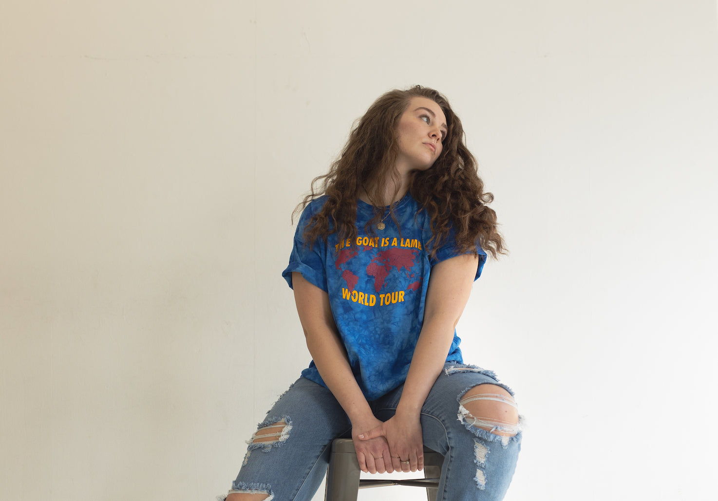 The Goat Is A Lamb - World Tour Blue Tie Dye T-Shirt