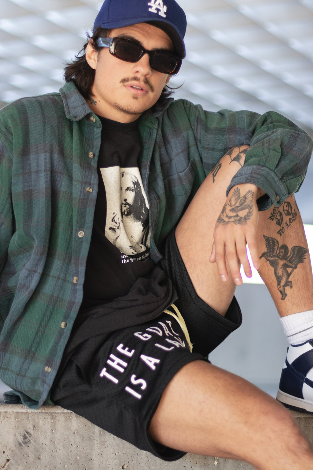 The Goat Is A Lamb - Black Mesh Shorts