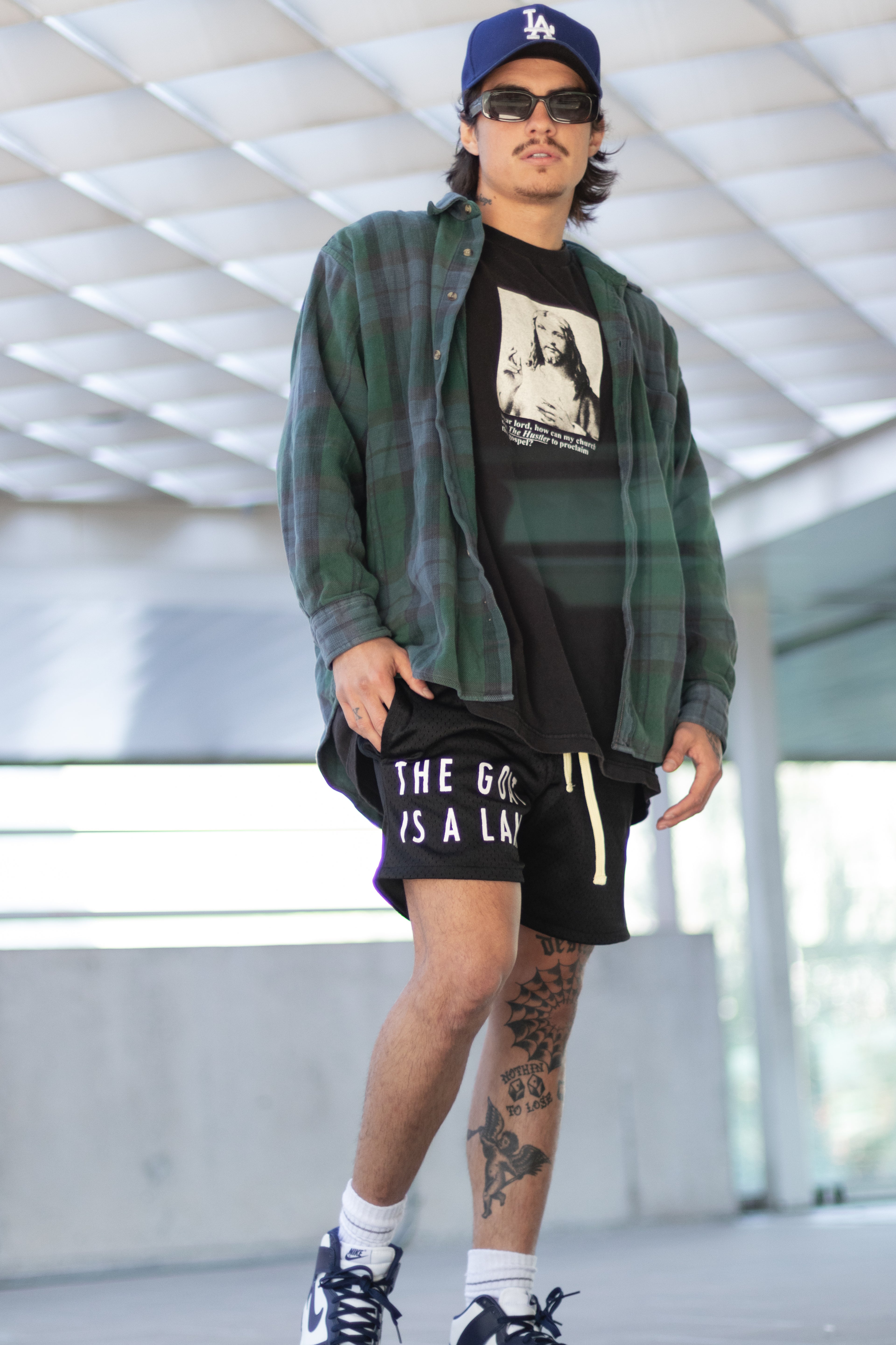 The Goat Is A Lamb - Black Mesh Shorts