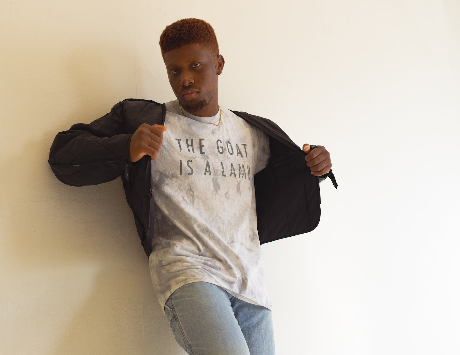 The Goat Is A Lamb - Grey Tie Dye T-Shirt