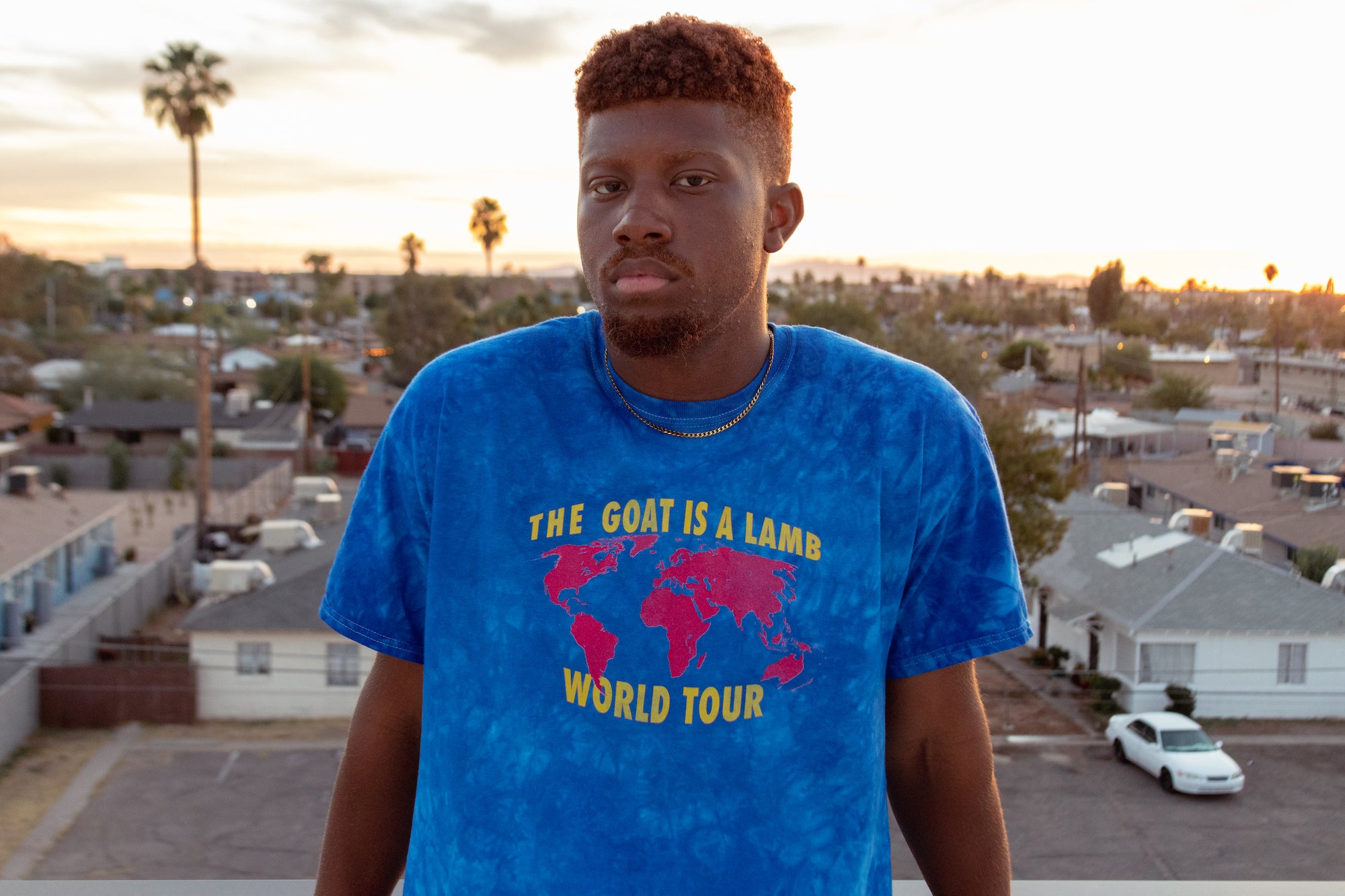 The Goat Is A Lamb - World Tour Blue Tie Dye T-Shirt