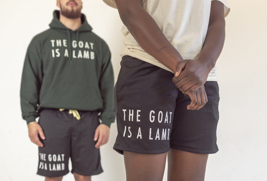 The Goat Is A Lamb - Black Mesh Shorts