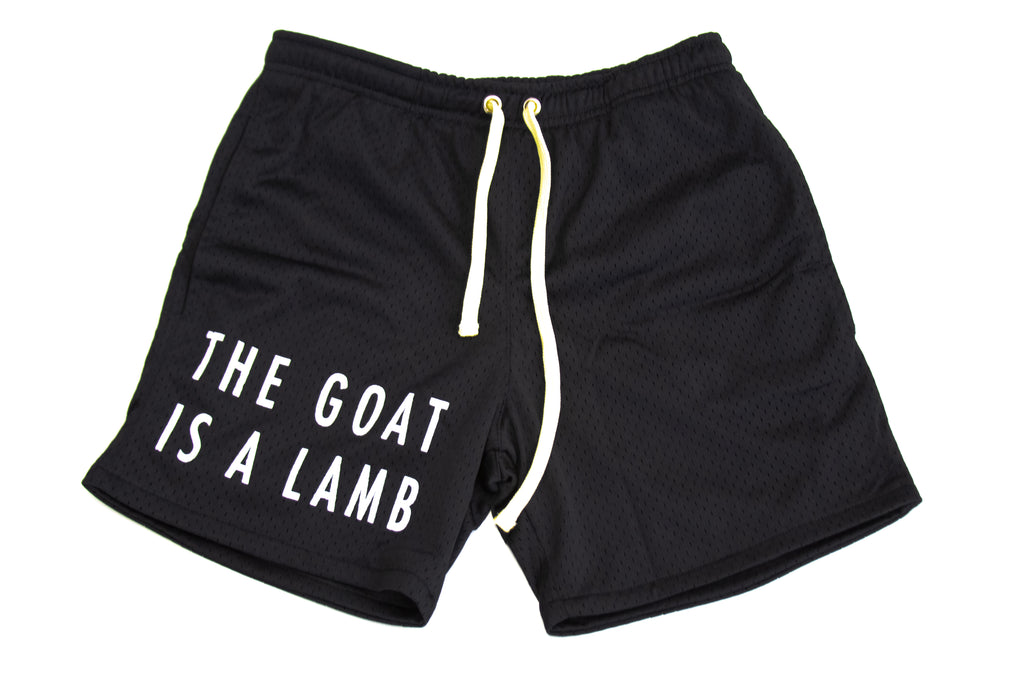 The Goat Is A Lamb - Black Mesh Shorts
