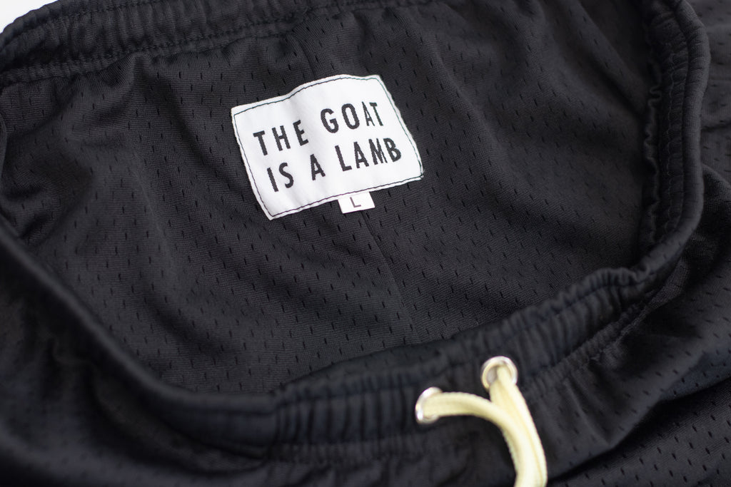 The Goat Is A Lamb - Black Mesh Shorts
