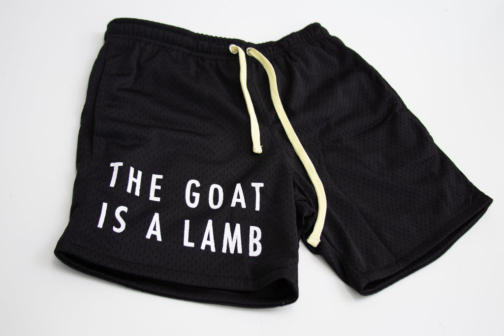 The Goat Is A Lamb - Black Mesh Shorts