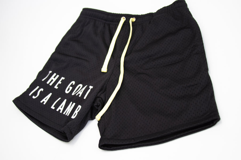The Goat Is A Lamb - Black Mesh Shorts