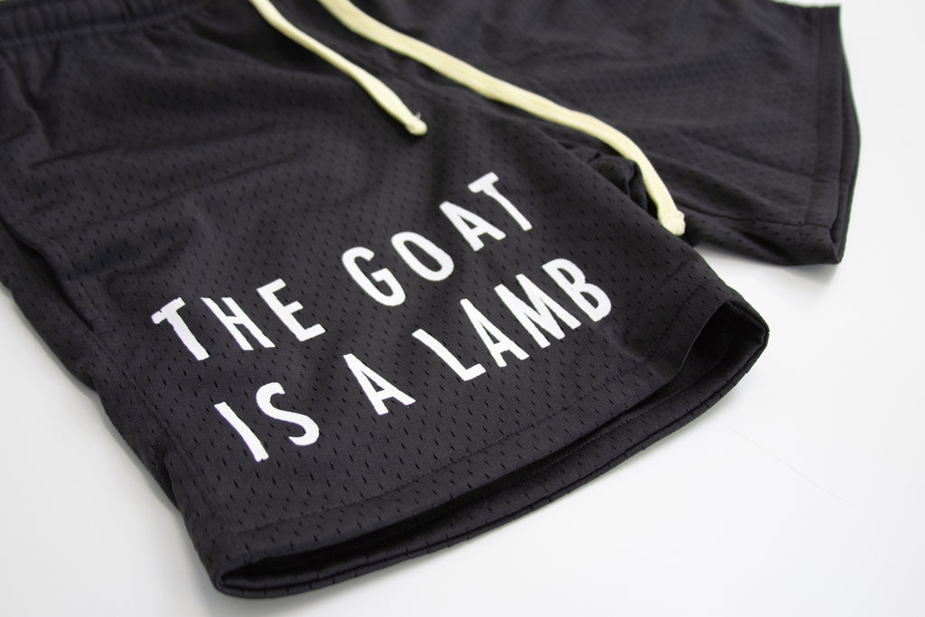 The Goat Is A Lamb - Black Mesh Shorts