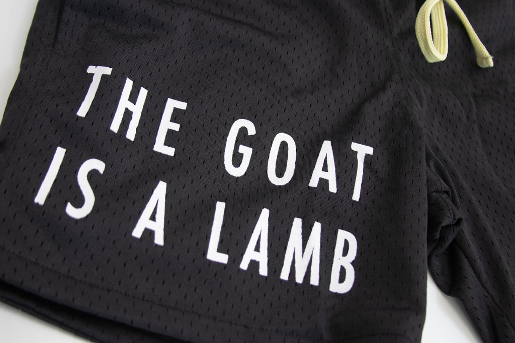 The Goat Is A Lamb - Black Mesh Shorts