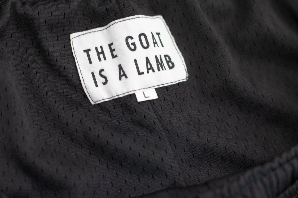 The Goat Is A Lamb - Black Mesh Shorts