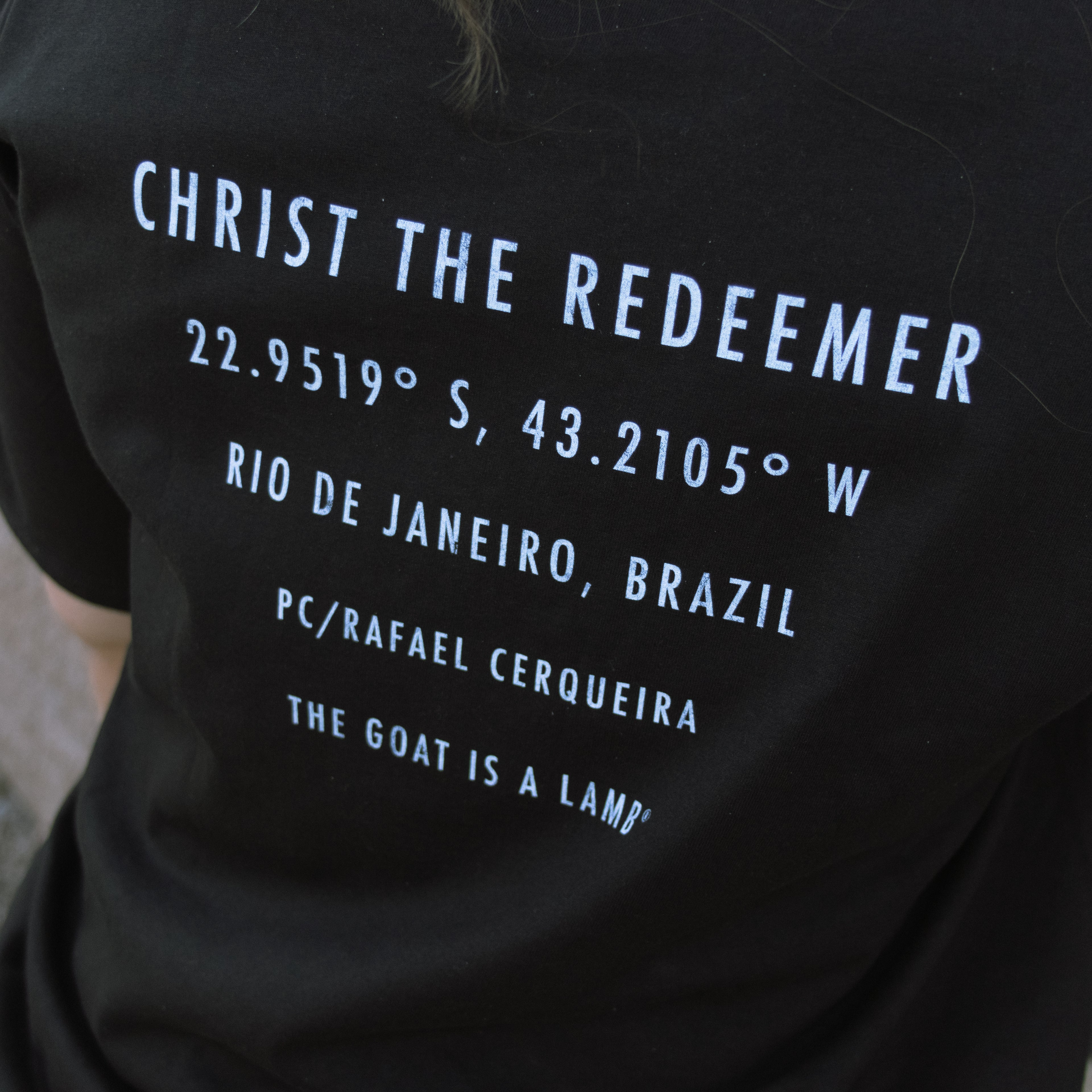 The Goat Is A Lamb - Christ The Redeemer Black Champion T-Shirt